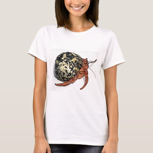 Purple Pincher Hermit Crab Design T-Shirt (Front)