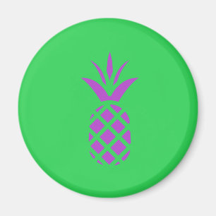 Purple pine apple in green. magnet