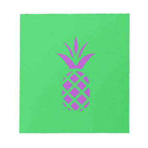Purple pine apple in green. notepad