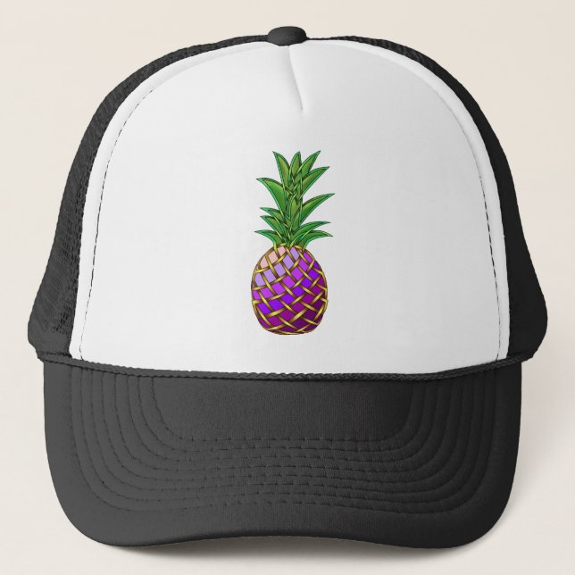 Purple Pineapple Trucker Hat (Front)