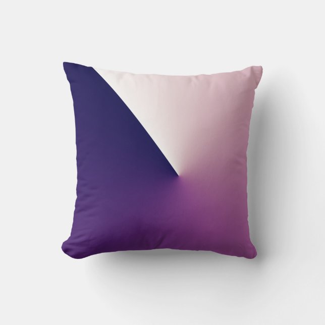 Purple Pink Abstract Art Throw Pillow Cushion (Front)