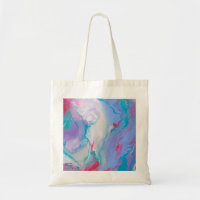 Purple Pink Abstract Colourful Marbled Painting