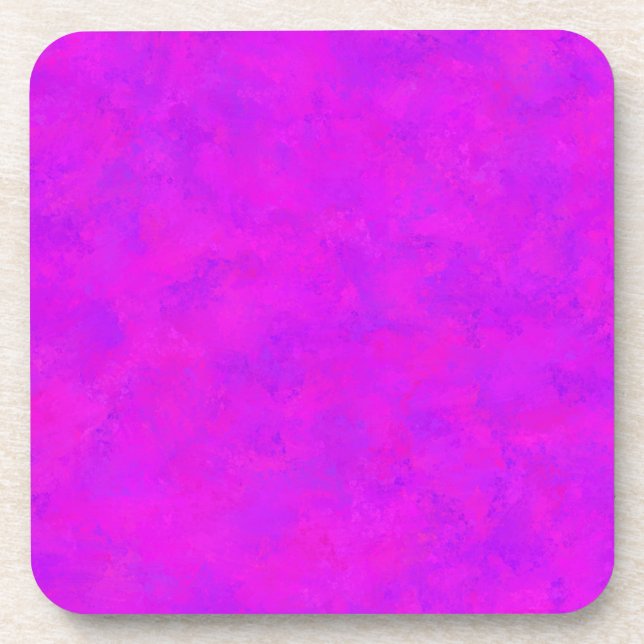 Purple Pink Abstract Pattern Coaster (Front)