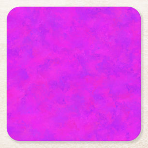 Purple Pink Abstract Pattern Square Paper Coaster