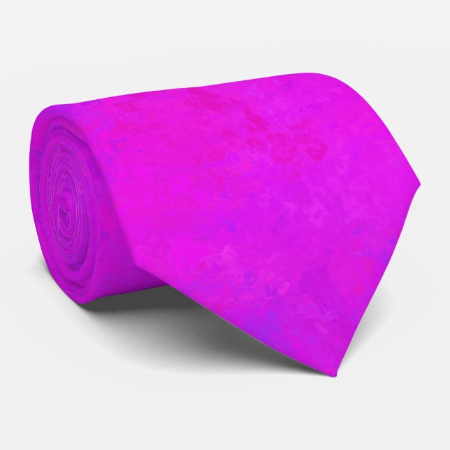 Purple Pink Abstract Pattern Tie (Rolled)