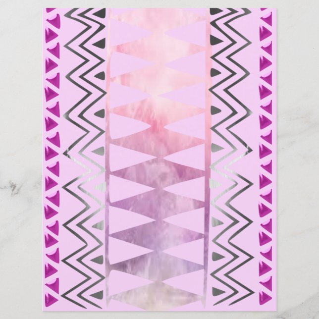 Purple & Pink Abstract Scrapbook Paper (Front)