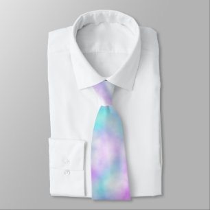 Purple Pink and Aqua Tie Dye Tie