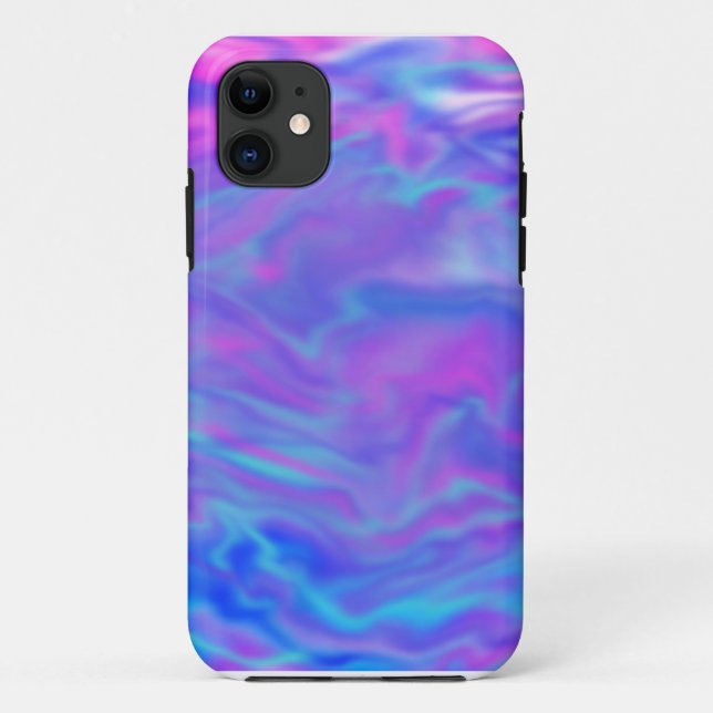 Purple, Pink, and Blue Tye-Dye Phone Case (Back)