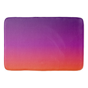 Purple, pink and orange gradient ombre bath mat