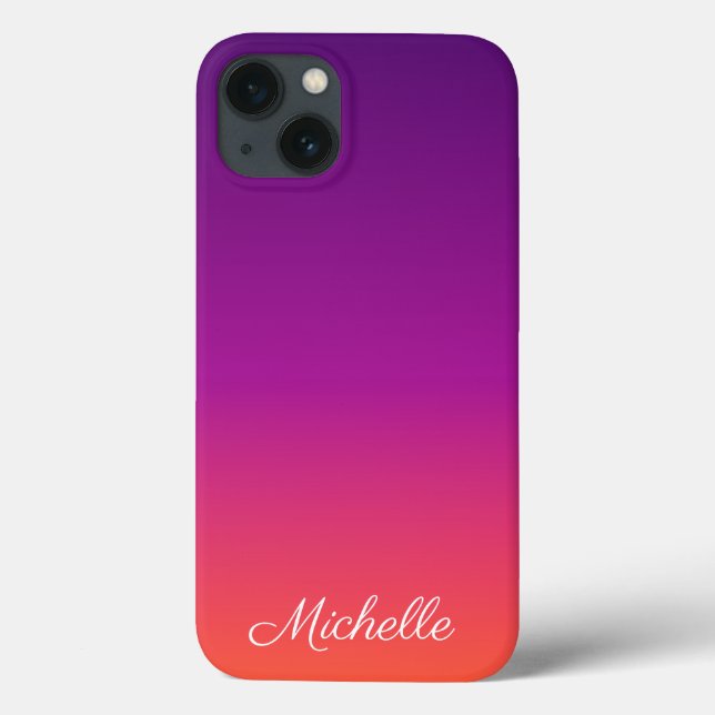 Purple, pink and orange gradient ombre Case-Mate i iPhone Case (Back)