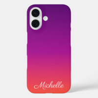 Purple, pink and orange gradient ombre