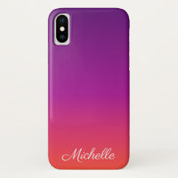 Purple, pink and orange gradient ombre