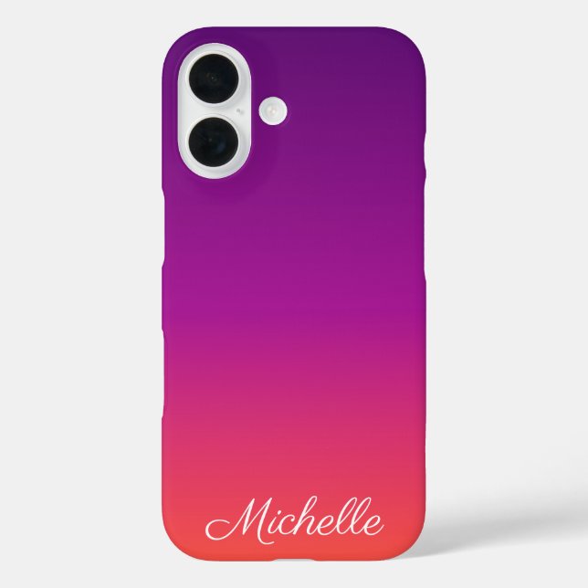 Purple, pink and orange gradient ombre Case-Mate iPhone case (Back)
