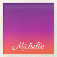 Purple, pink and orange gradient ombre