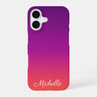 Purple, pink and orange gradient ombre
