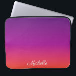 Purple, pink and orange gradient ombre laptop sleeve<br><div class="desc">Purple,  pink and orange gradient ombre</div>
