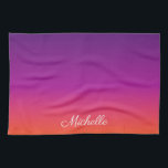 Purple, pink and orange gradient ombre tea towel<br><div class="desc">Purple, pink and orange gradient ombre</div>