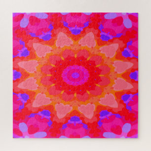 Purple, Pink and Orange Jigsaw Puzzle