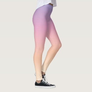 Purple, Pink and Peach Ombre Leggings