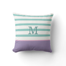 Purple, Pink and Teal Monogram