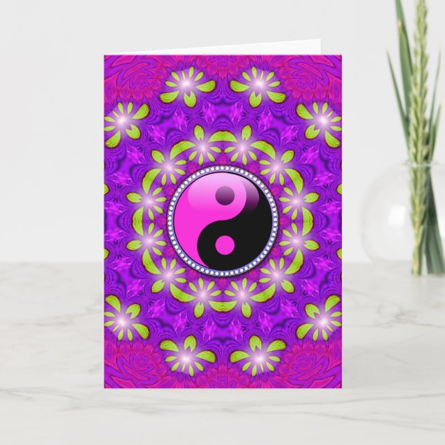 Purple Pink Aura Floral Glow New Age Cards (Front)