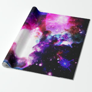Purple Pink Blue Galaxy Nebula Wrapping Paper