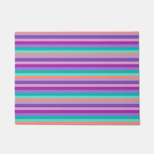 Purple,Pink & Blue Lines   Door Mat