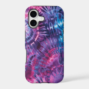 Purple Pink Blue Tie Dye Spiral