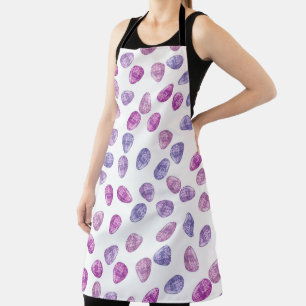 PURPLE PINK BLUE WATERCOLOR EASTER EGGS APRON
