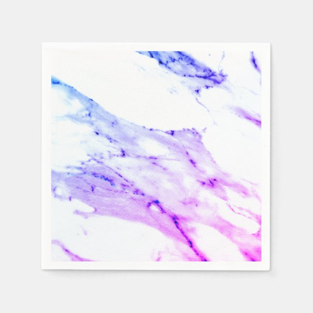 Purple pink blue White Marble granite pattern   Napkin (Front)