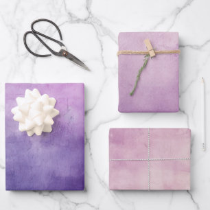 Purple Pink Blush Texture Wrapping Paper Sheet