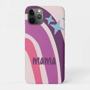 Purple Pink Bohemian Rainbow Personalized mama iPhone 11 Pro Case