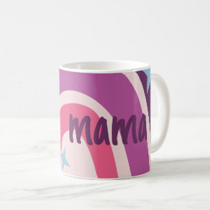Purple Pink Bohemian Rainbow Personalized mama Coffee Mug