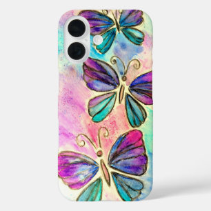 Purple Pink Butterflies iPhone Case