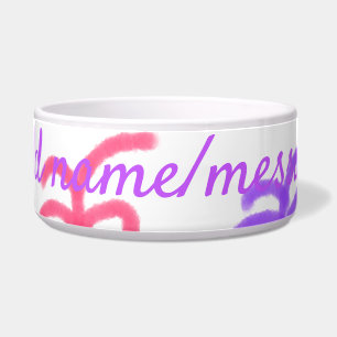 Purple pink butterfly doodle pattern add name text