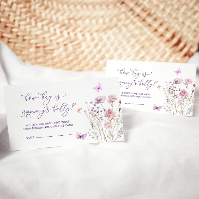Purple Pink Butterfly How Big Is Mummy's Belly Enclosure Card (Creator Uploaded)