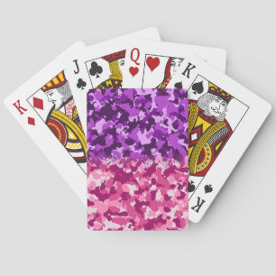 Purple & Pink Camo Playing Cards