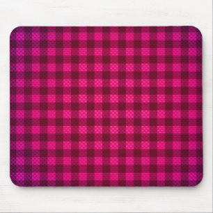 Purple pink chequered carbon fibre patterned mouse mat