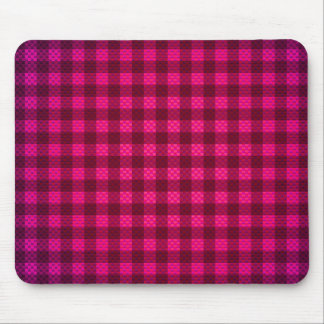 Purple pink chequered carbon fibre patterned mouse mat