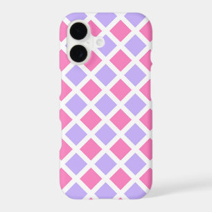 Purple Pink Chequered Diamond Pattern