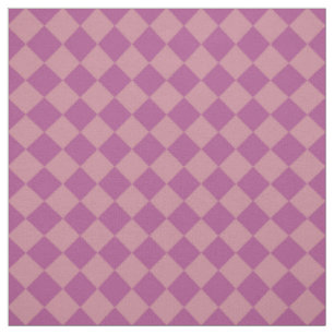 Purple Pink Chequered Diamond Pattern Fabric