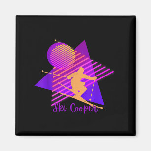 Purple Pink Colorado Skiing Ski Cooper Leadville C Magnet