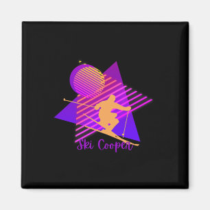 Purple Pink Colorado Skiing Ski Cooper Leadville C Magnet