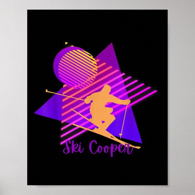 Purple Pink Colorado Skiing Ski Cooper Leadville C Poster (Front)