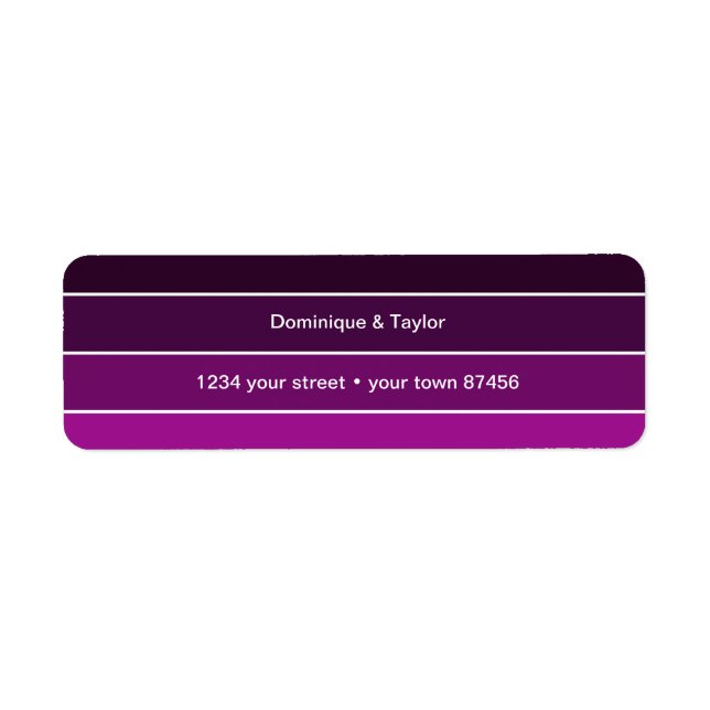 Purple - Pink Colour Harmony Return Address Label (Front)