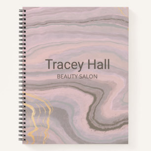 Purple pink earthy agate notebook