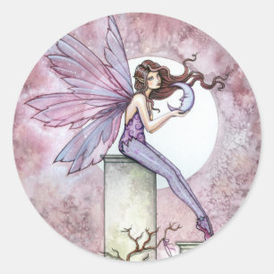 Purple Pink Fairy with Moon Stickers