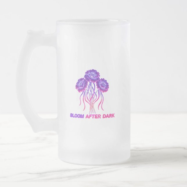  Purple Pink Fantasy Floral Barware Mug  (Left)