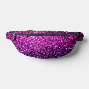 Purple pink faux glitter sparkles bum bags