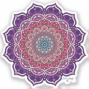 Purple-Pink Floral Mandala